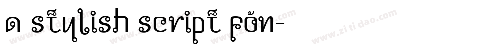 a stylish script fon字体转换